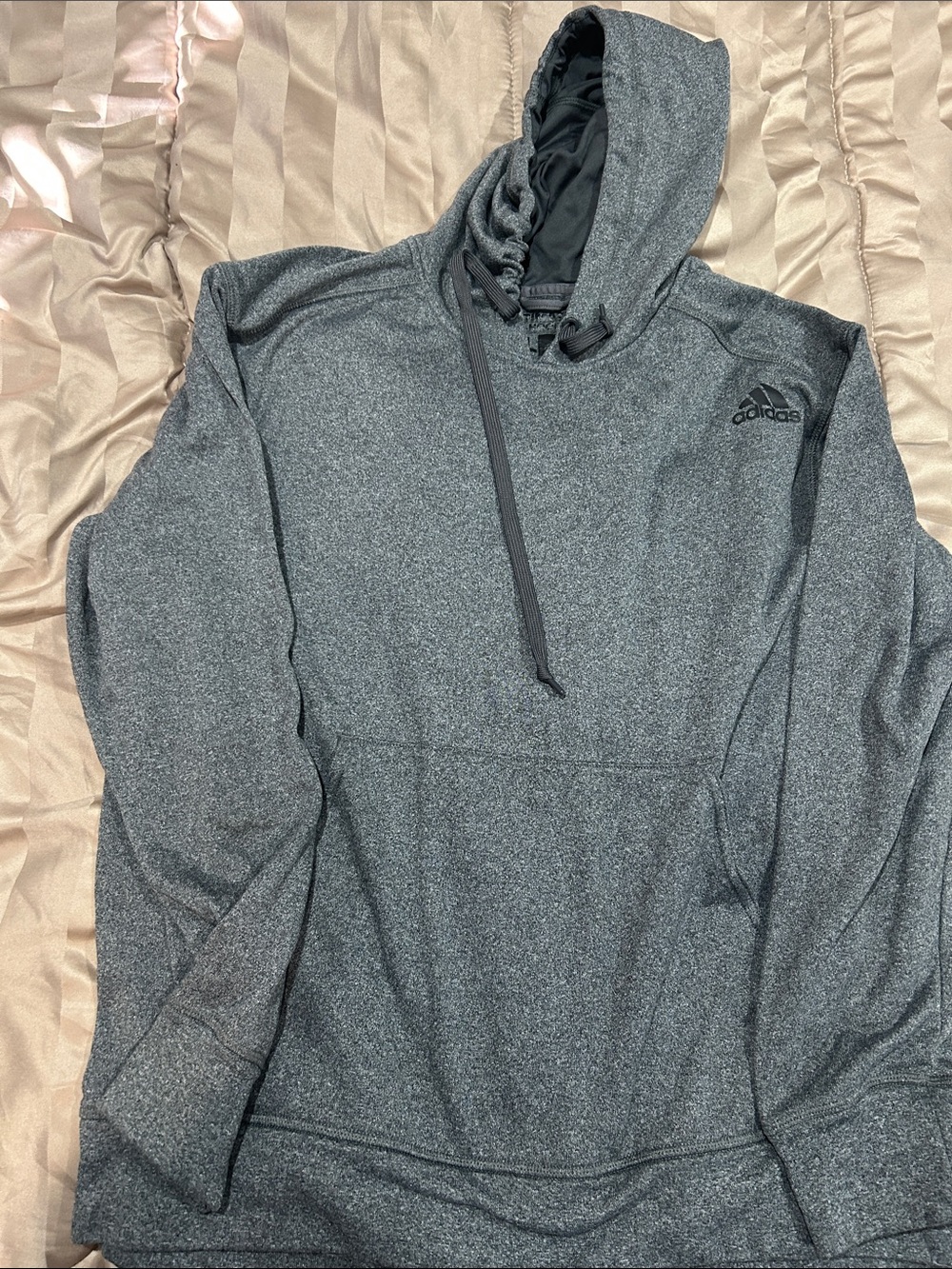 adidas Heather Gray Men's Performance Hoodie Jacket